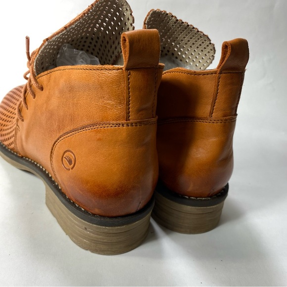 Casta Ravva Camel Brown Perforated Leather Ankle Boots EU 40 (US 9-10) - Picture 6 of 16